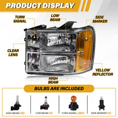 CLERYYE GMC Sierra right headlight assembly enhances daytime visibility and safer night driving.
