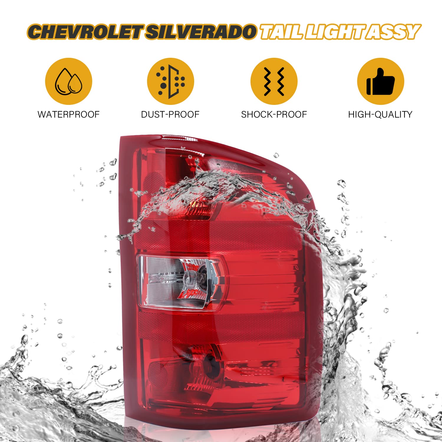 CLERYYE tail light includes bulbs and wiring harness for plug and play
