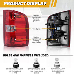 CLERYYE Silverado tail light for 07-14 2500HD right side improves signaling