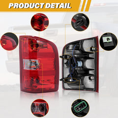CLERYYE Silverado tail light for 07-14 3500HD right side restores OE styling