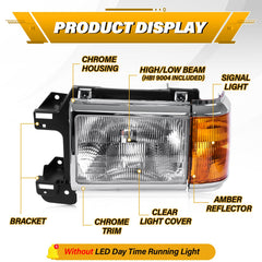 Cleryye headlight assembly with chrome right for Ford Bronco enhances front visibility.