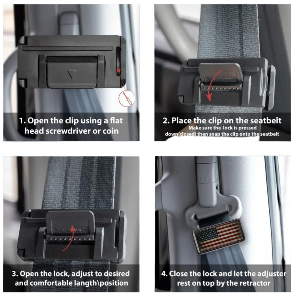 CLHMY seatbelt adjuster ABS plastic construction emphasizes durability and long life.