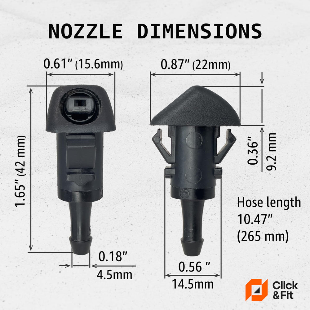 Click&Fit nozzle installation image showing easy-fit DIY replacement.