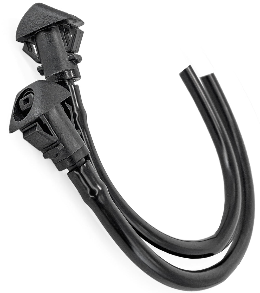 Click&Fit windshield nozzle front-left with wide spray coverage for better visibility.