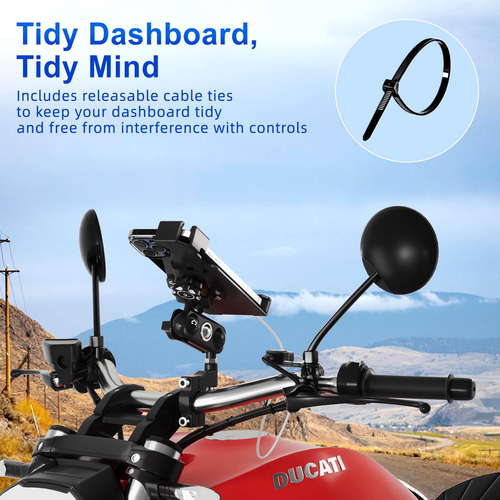 Cliff Top waterproof IP65 protection highlights rain and dust resilience.