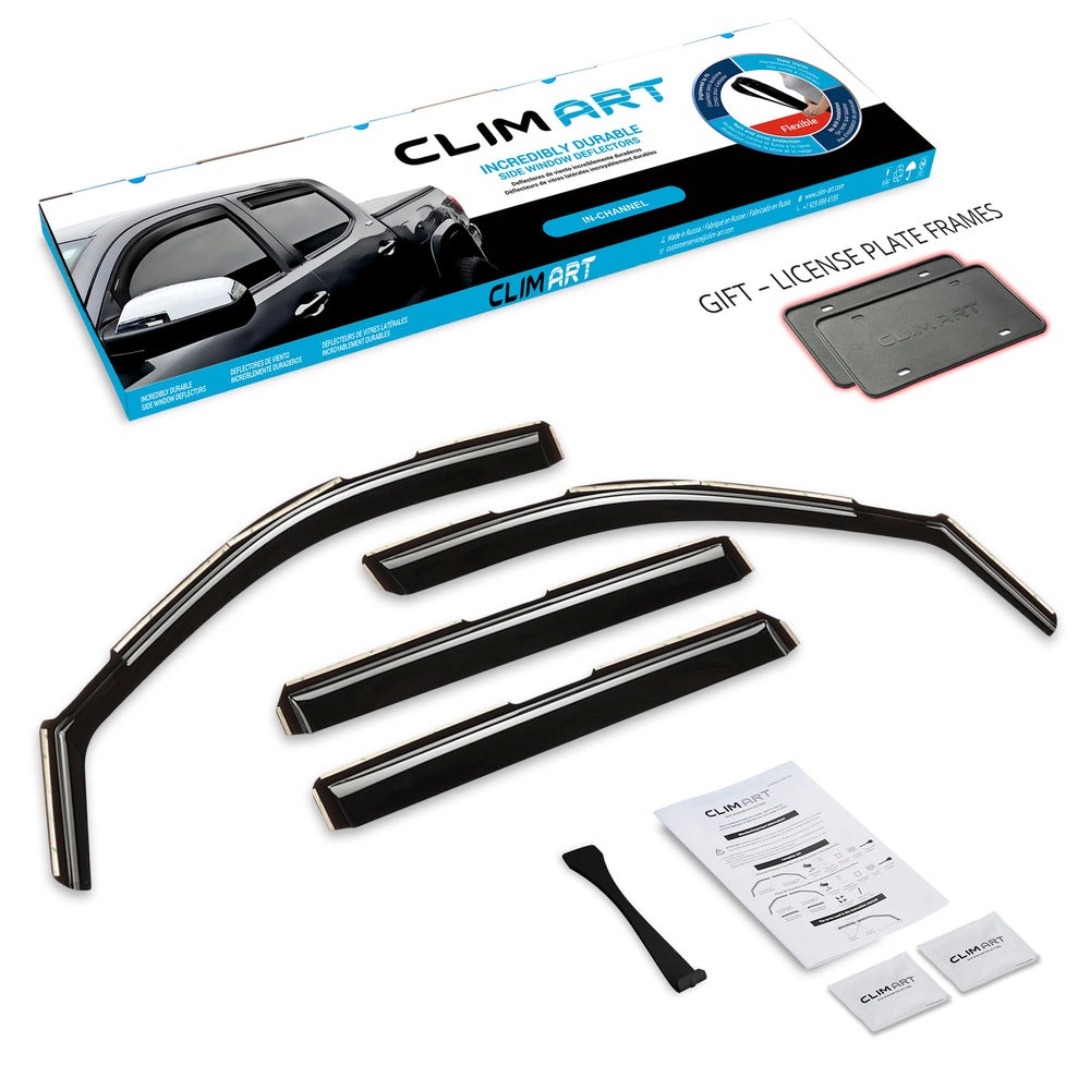 CLIM ART rain guards Sierra rear left protect interior from spray.