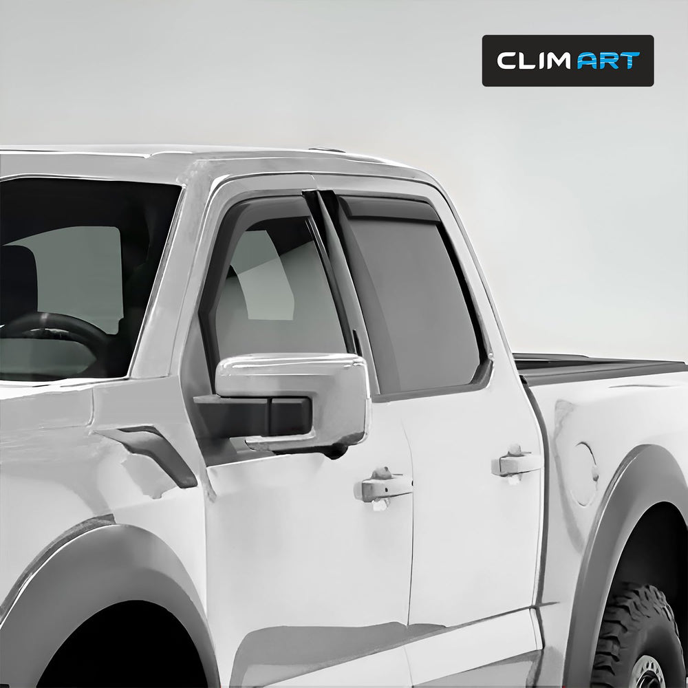 CLIM ART window deflector side view adds airflow without wind noise.