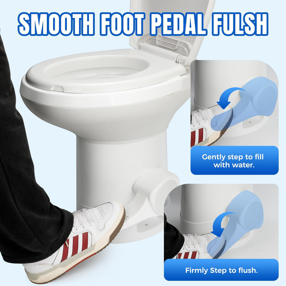 Clirass quiet-close lid demonstrates silent operation for family-friendly RV use.