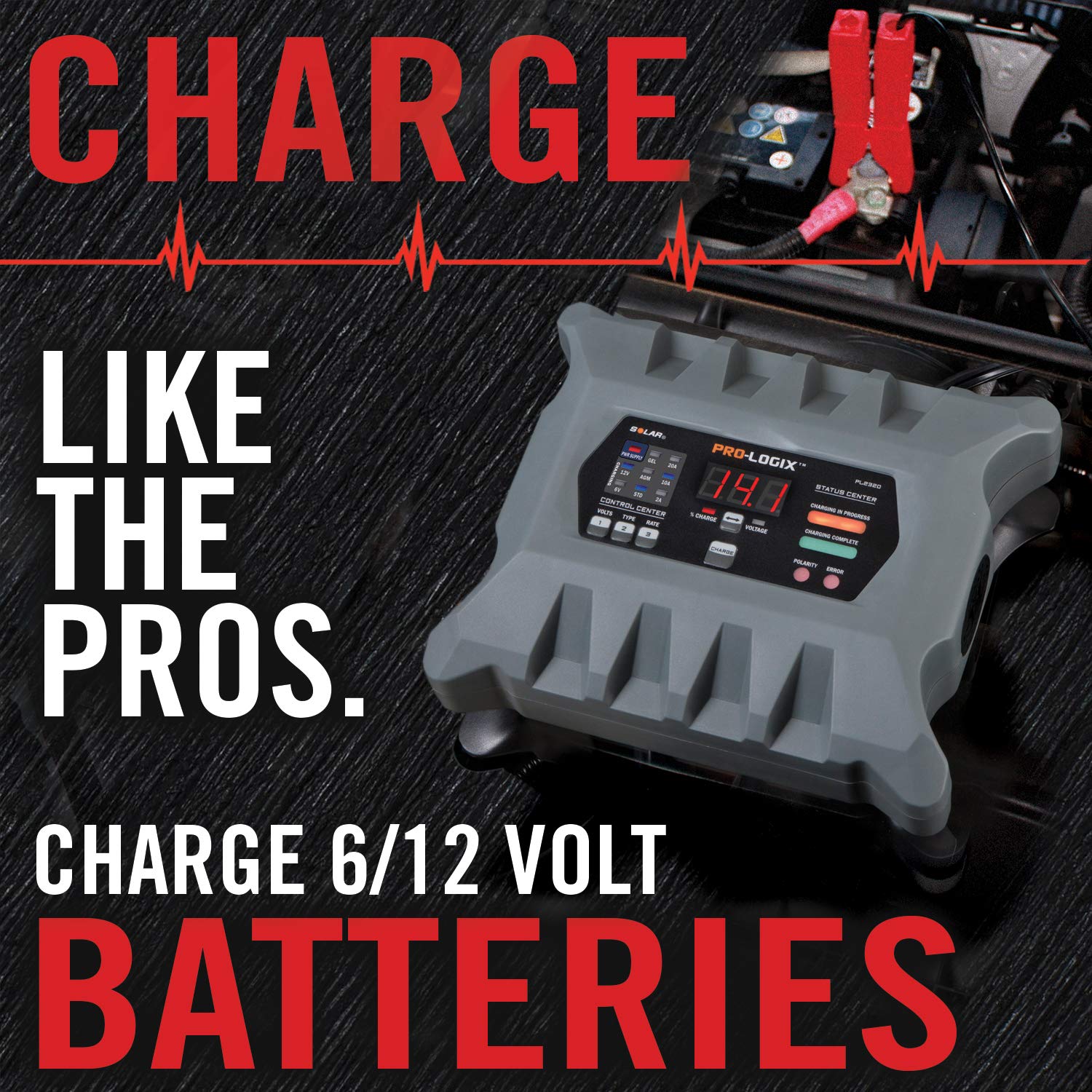 PL2320 charging 6V and 12V modes for safe battery restoration.