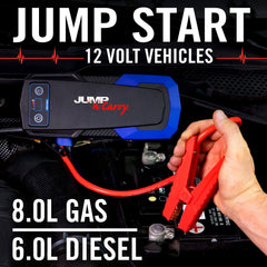 Clore JNC325 override function close-up highlights dead battery start.