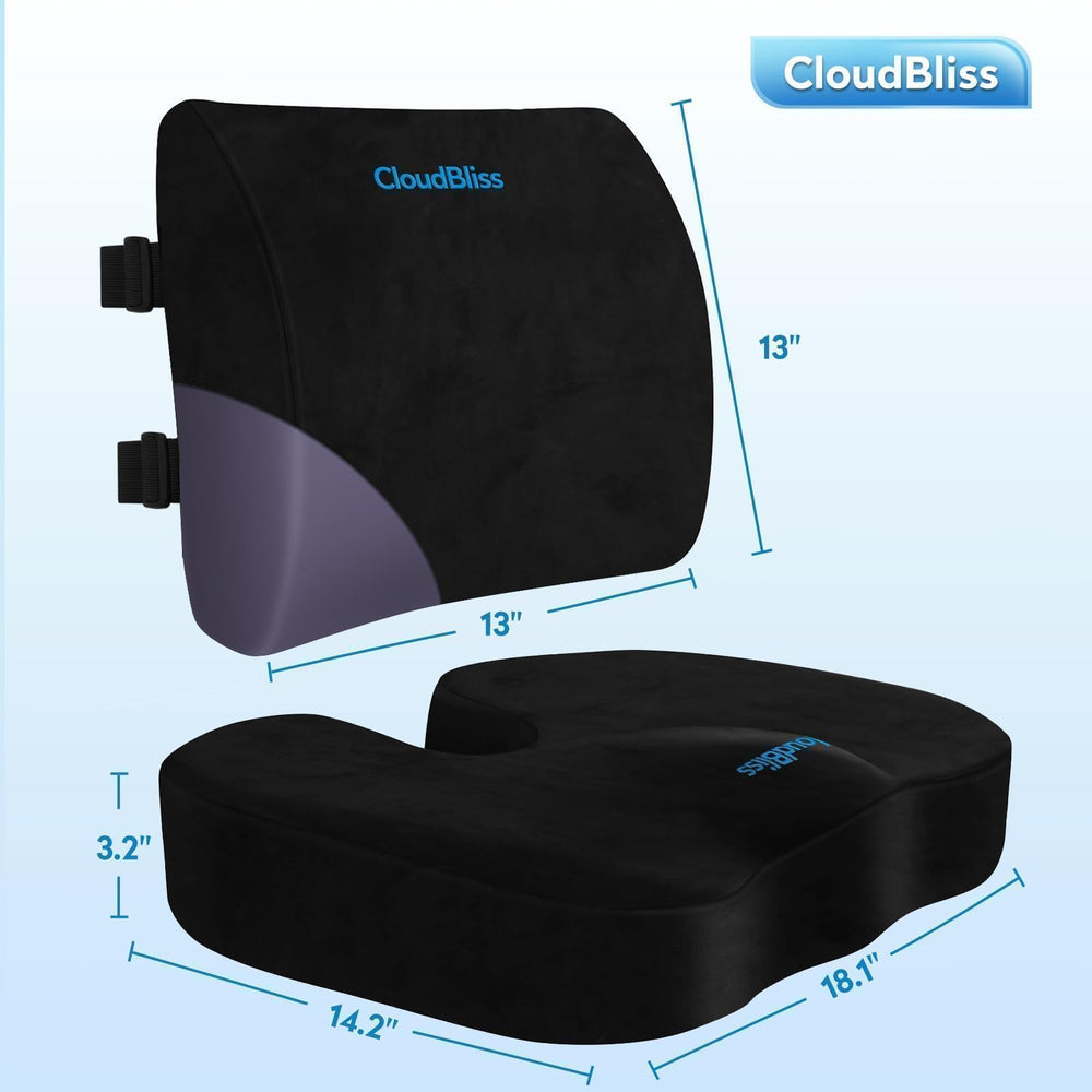 CloudBliss portable cushion and lumbar pillow for versatile use