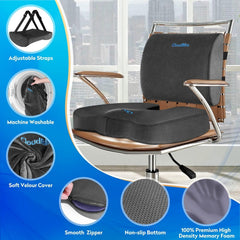 CloudBliss cushion with non-slip bottom stays put on chairs