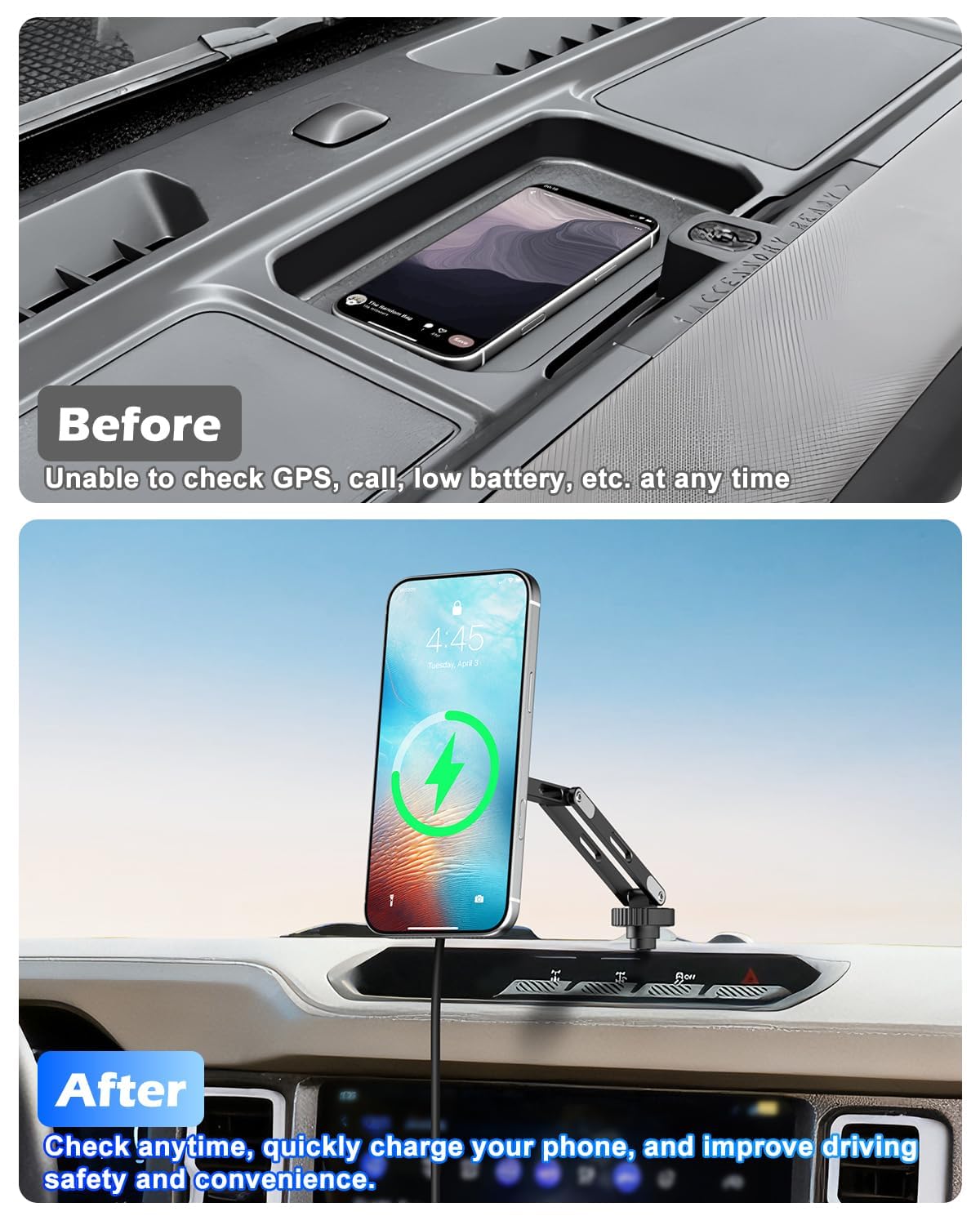 CloudValley off-road stability with dual magnets minimizes device movement on rough terrain.