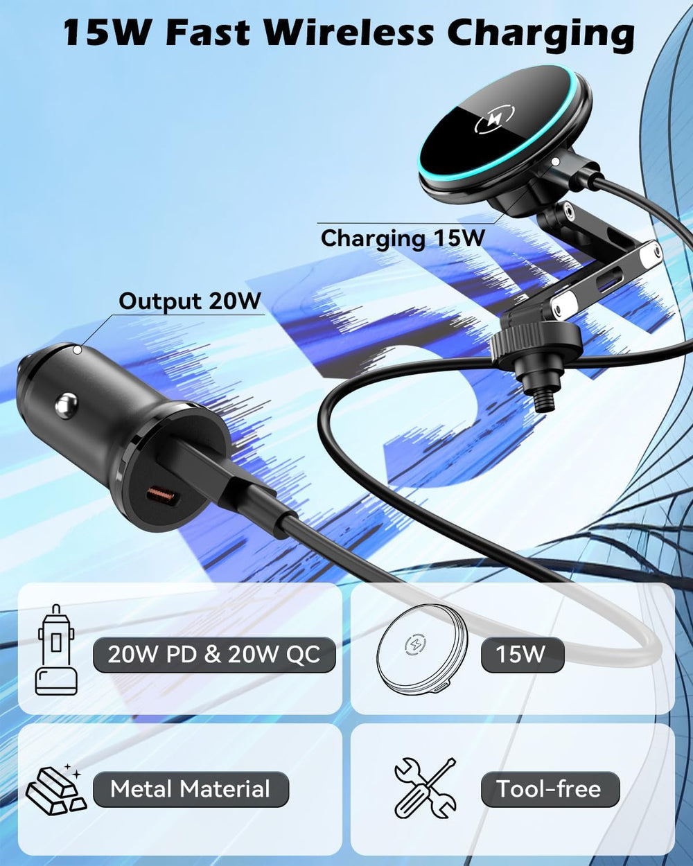 CloudValley 360-degree swivel enables flexible viewing for GPS navigation.