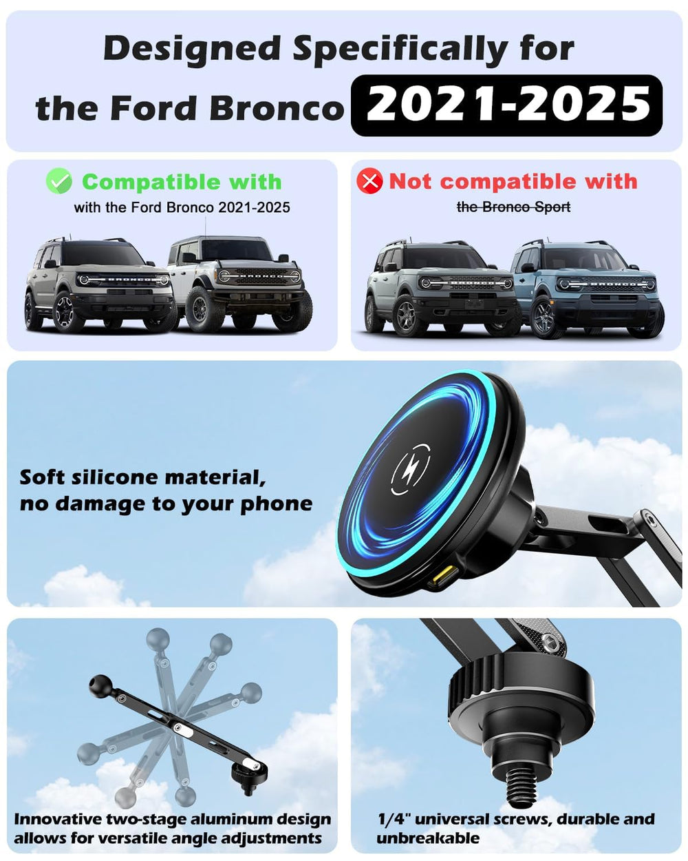 CloudValley perfect fit for Ford Bronco 2021–2026 Badlands models.