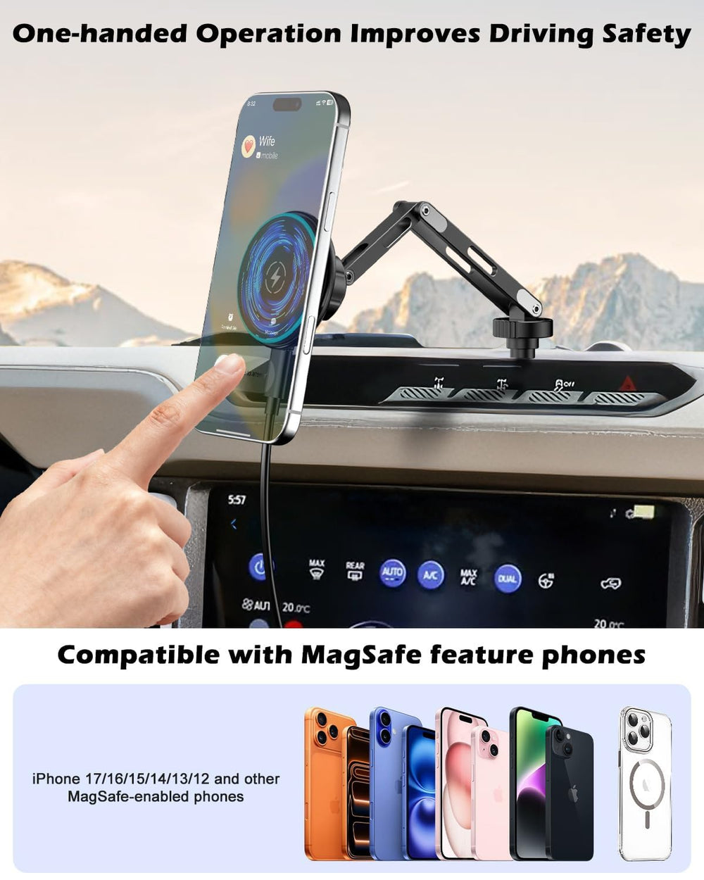CloudValley 15W charging supports MagSafe devices with effortless alignment.