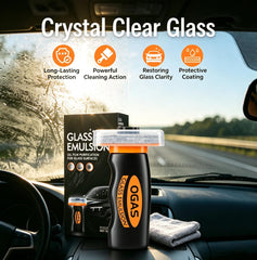 Clussbin glass emulsion cleaner restores crystal clarity in rain and wet weather