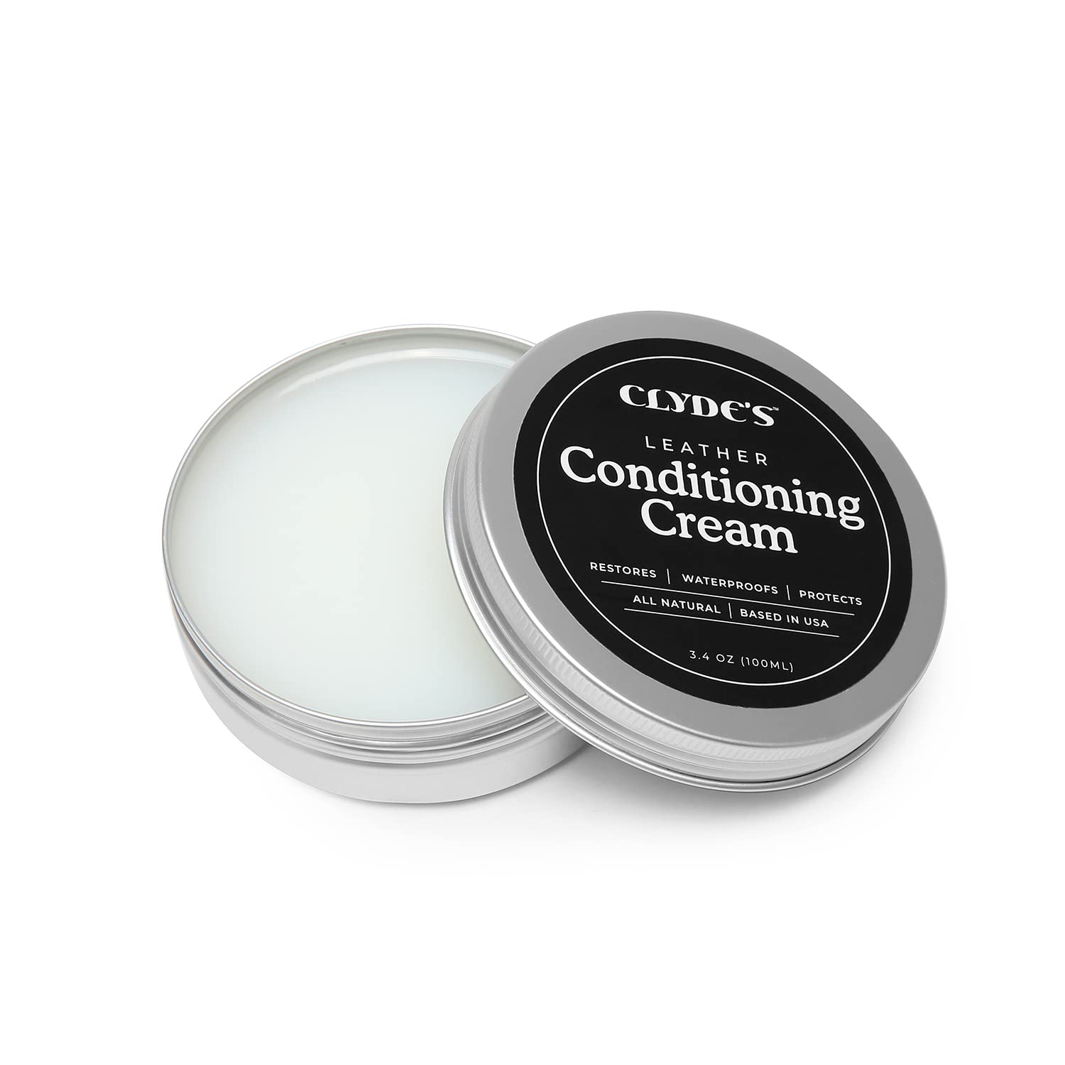 Clyde's Leather Conditioning Cream bottle for deep conditioning and protection
