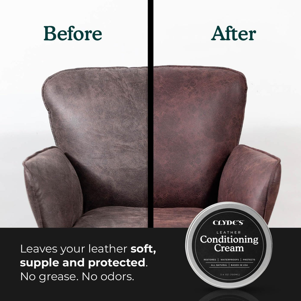 Clyde's Leather Conditioning Cream softening leather upholstery