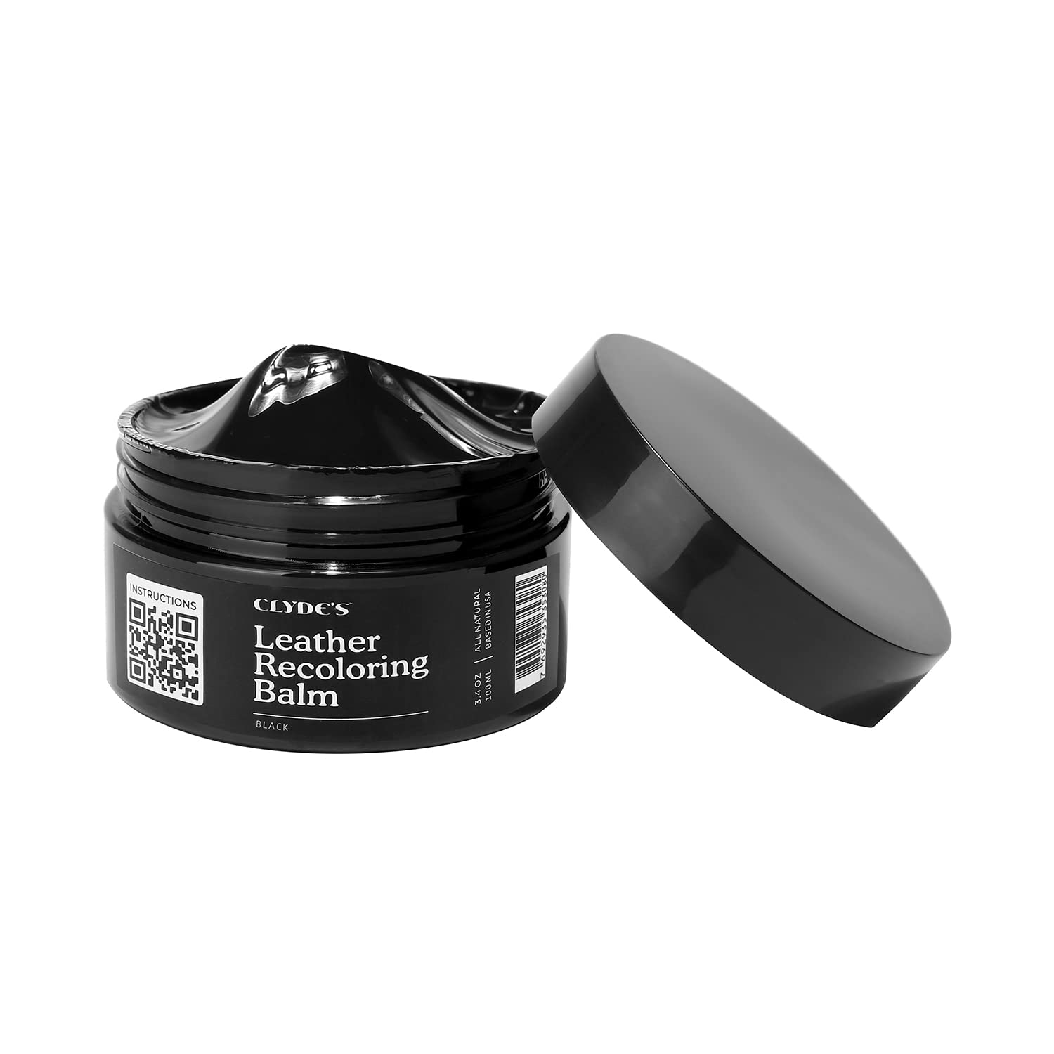 Clyde's Recoloring Balm bottle for quick leather color refresh and conditioning.