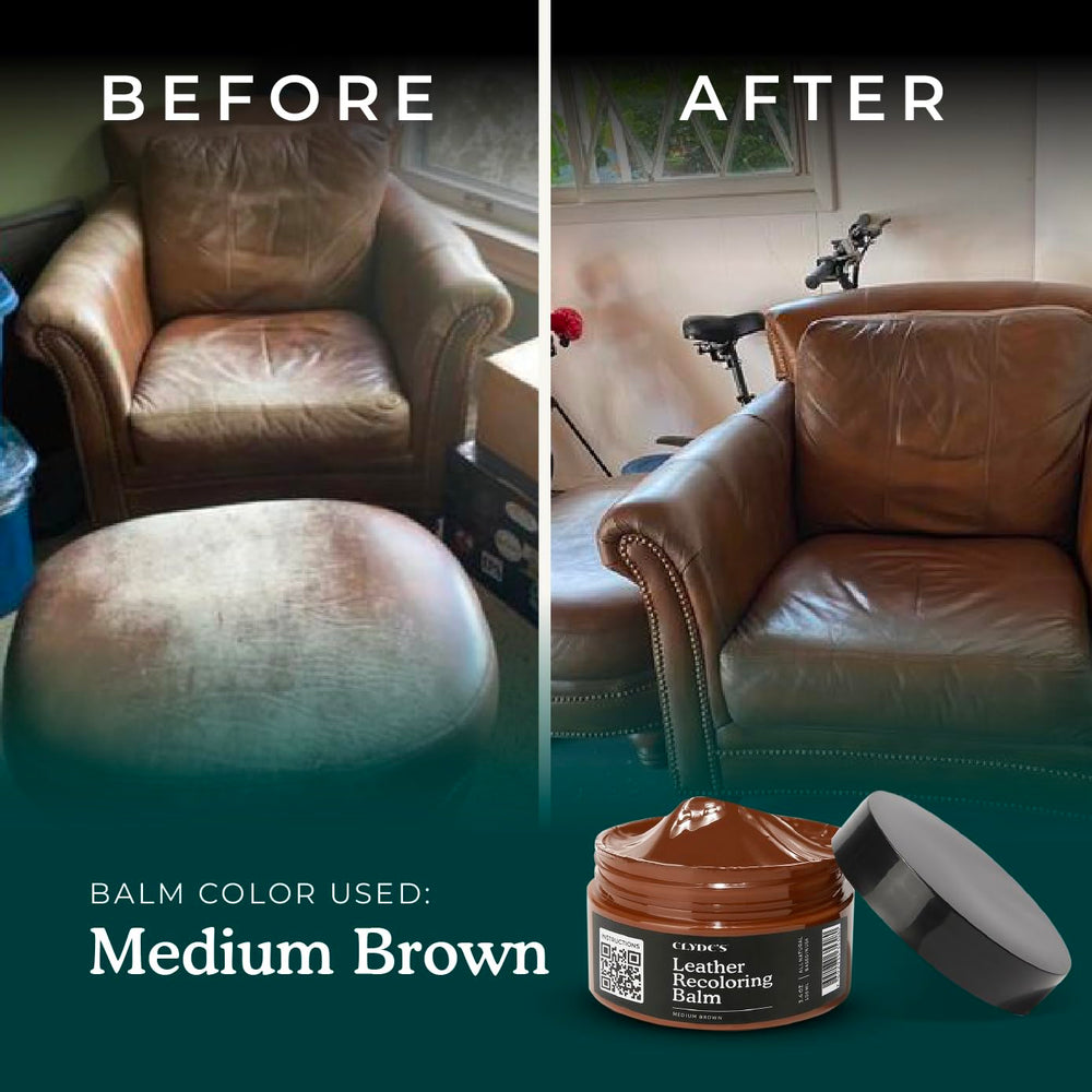 Sofa armrest refreshed by Clyde's Balm highlighting soft texture
