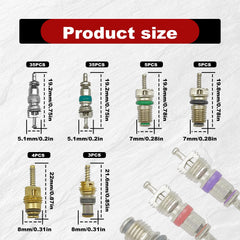 CmeRto valve cores for R12/R134a with corrosion resistance