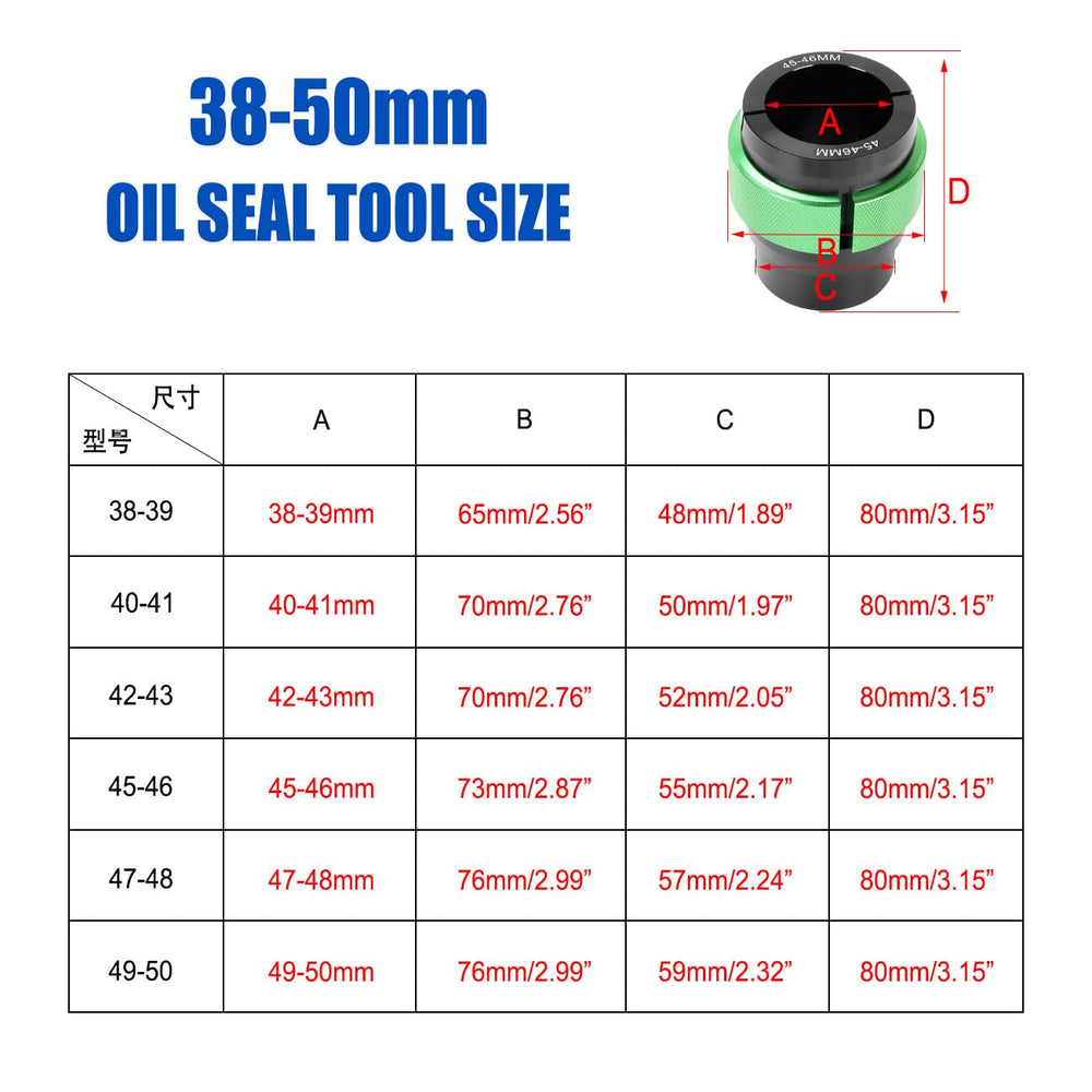 CMIYETO aluminium fork seal driver: lightweight, durable tool for efficient seal replacement.