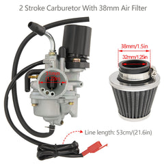 CMOOD 38mm air filter side view: durable filtration supports smooth operation.