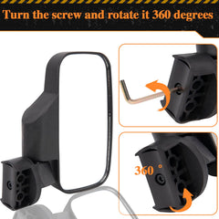 Aluminum bracket with anti-slip pads stabilizes the CMOOD mirror on the roll bar.