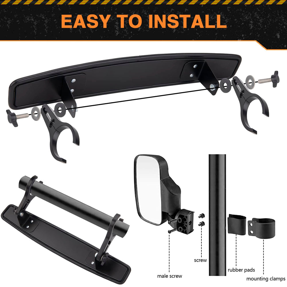 Rugged ABS housing of CMOOD UTV mirrors withstands wind and trail wear.