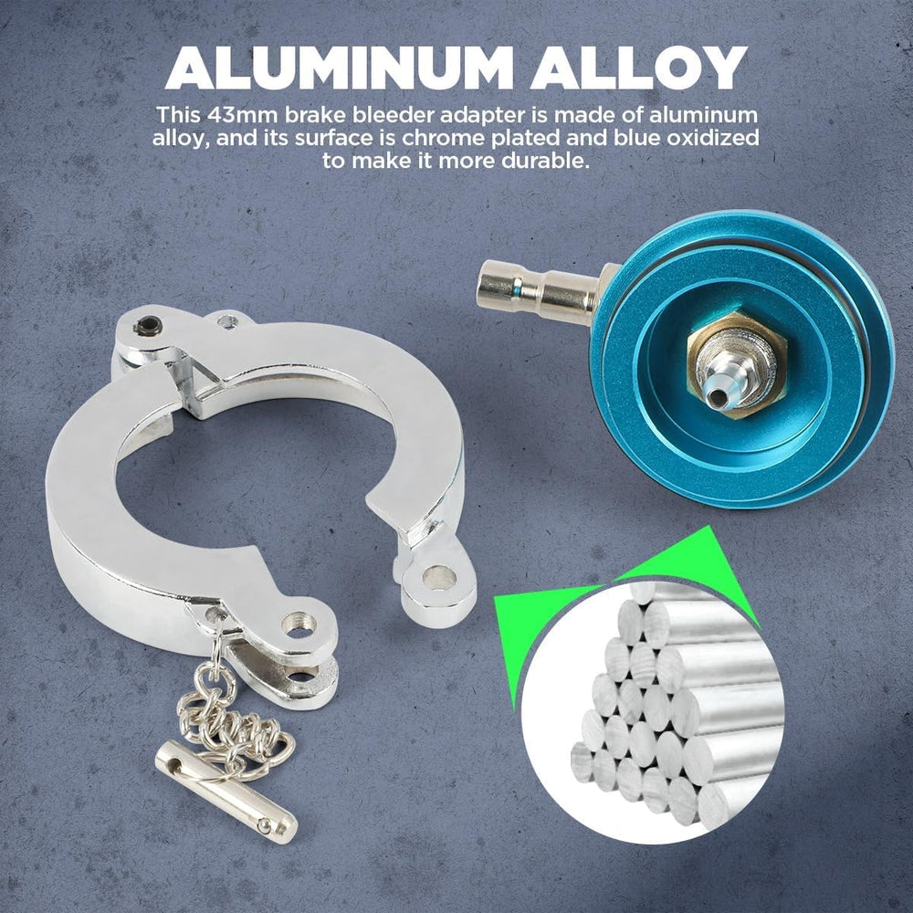 CMTOOL 43mm adapter with chrome blue finish—durable for regular maintenance.