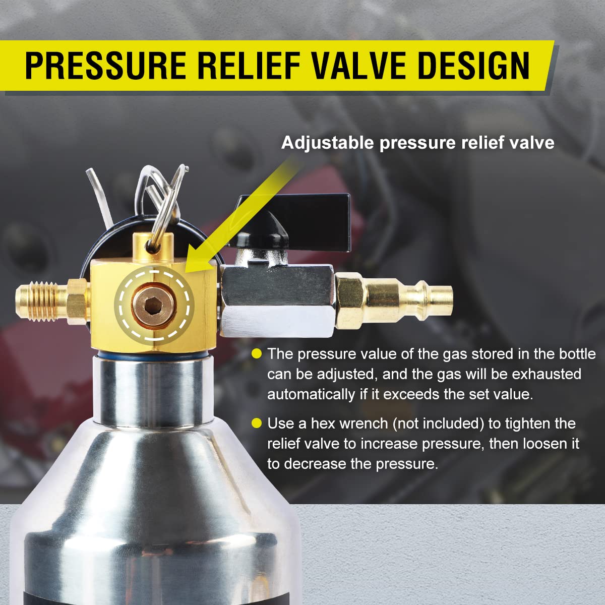 CMTOOL flush head with rubber tapered tip targets precise flushing in tight fittings.
