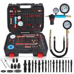 CMTOOL compression tester kit with 46pcs enables diesel and petrol engine diagnostics.
