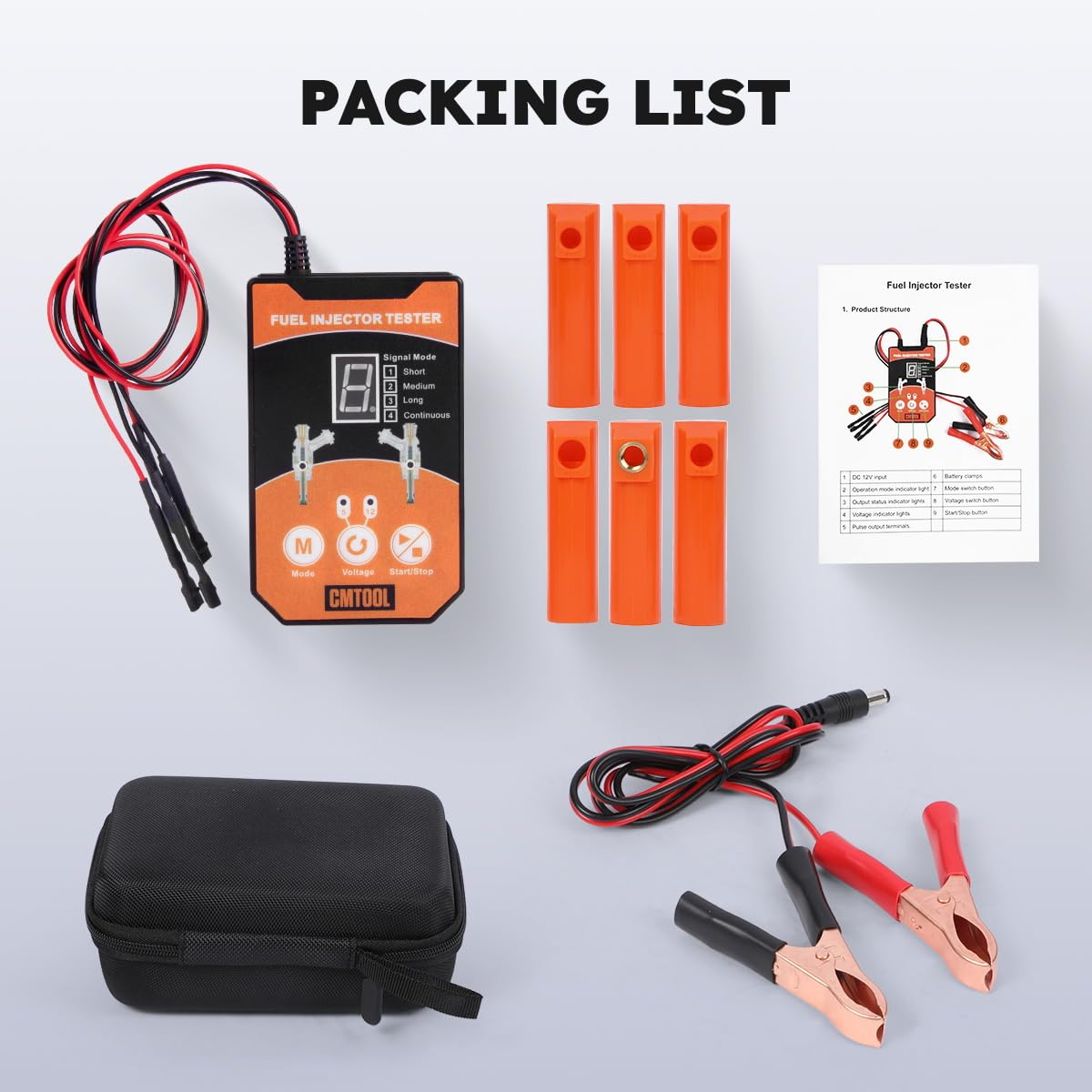 CMTOOL fuel injector tester kit case keeps tools organized