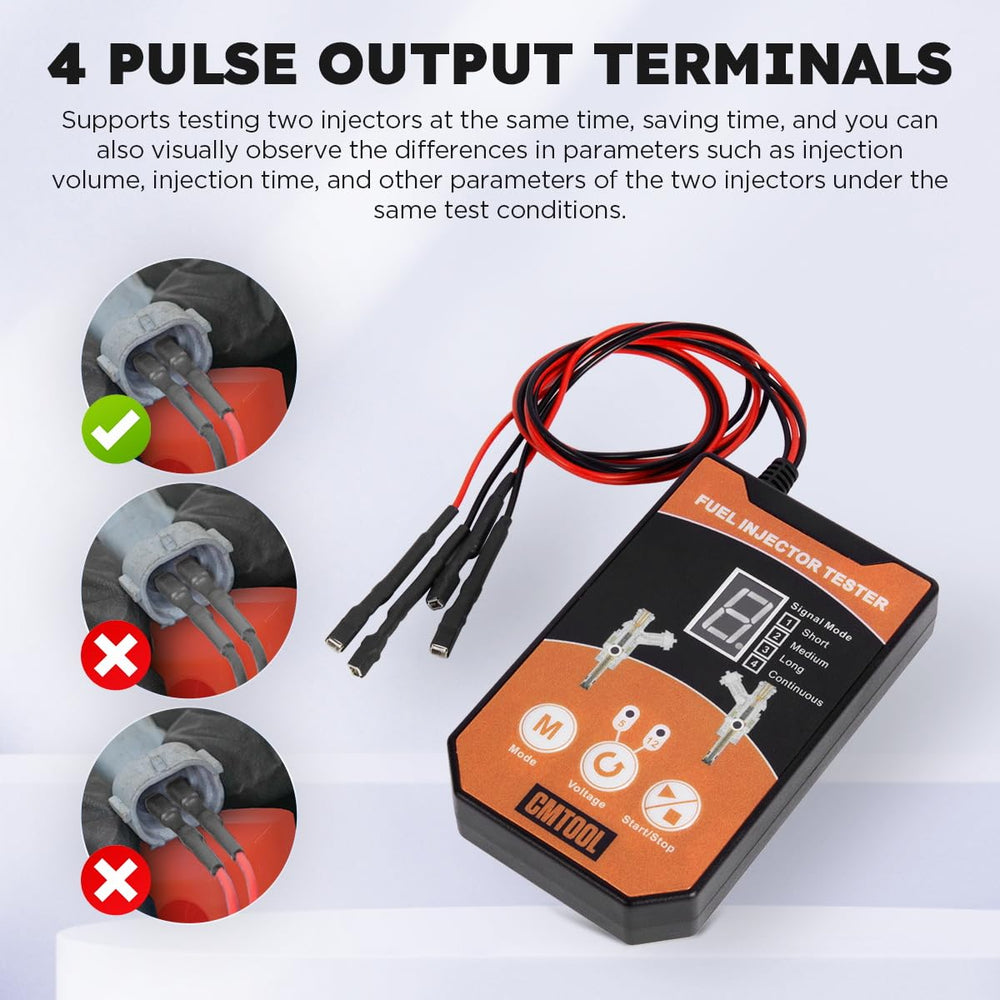 CMTOOL tester powered by 12V battery or external supply
