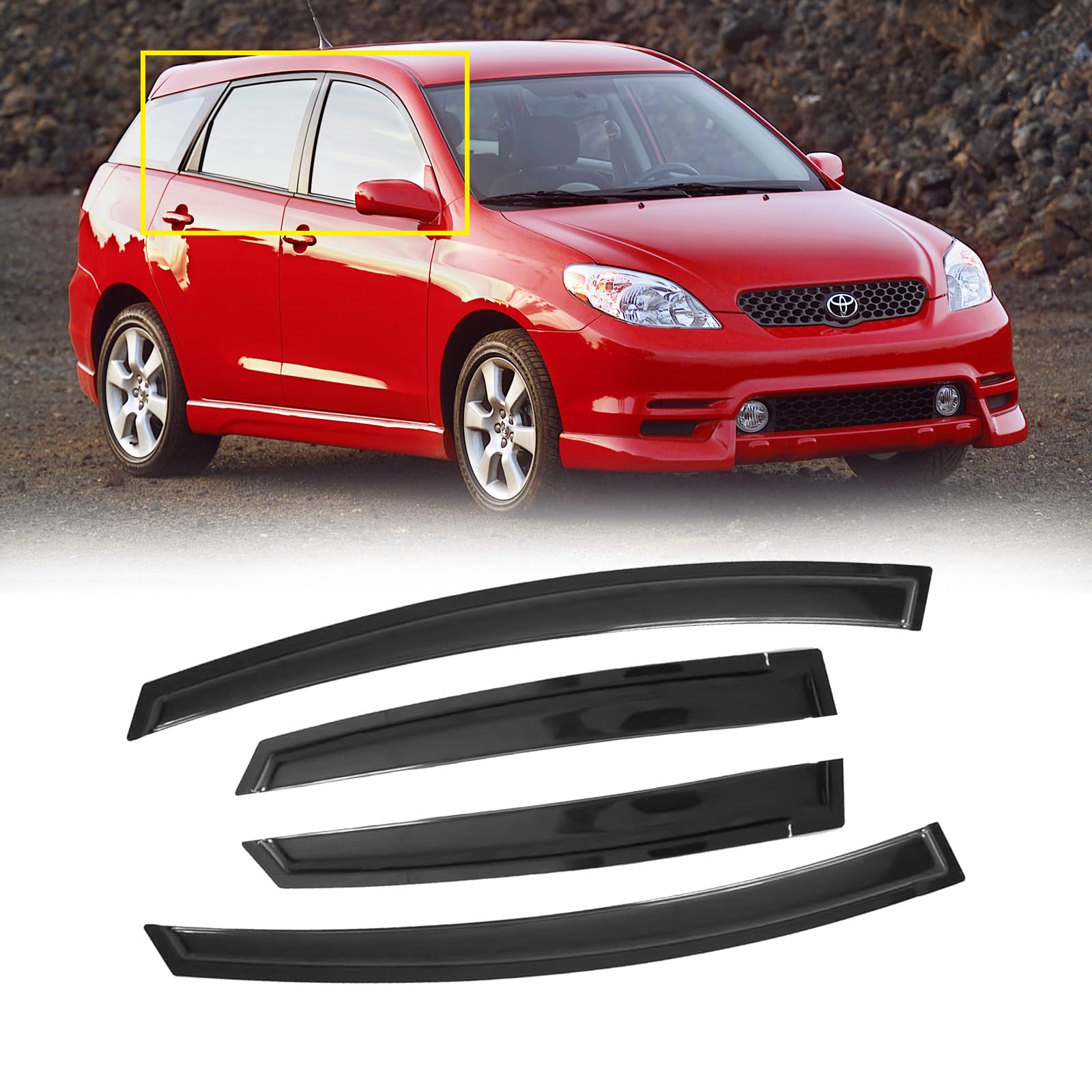 CMVT Auto four-piece set covers all side windows for full protection.
