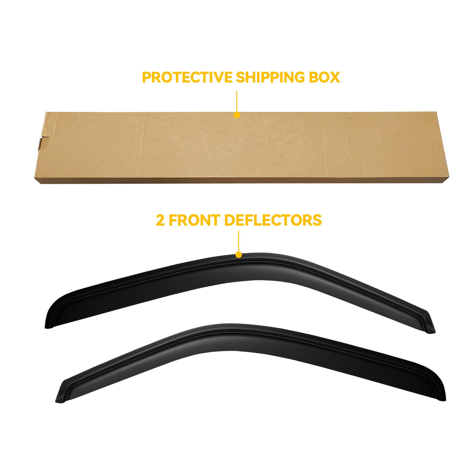 CMVT Auto fresh-air in rain shield lets breeze in, blocks rain.