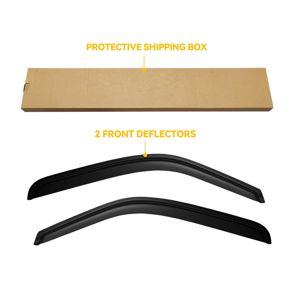 CMVT Auto fresh-air in rain shield lets breeze in, blocks rain.