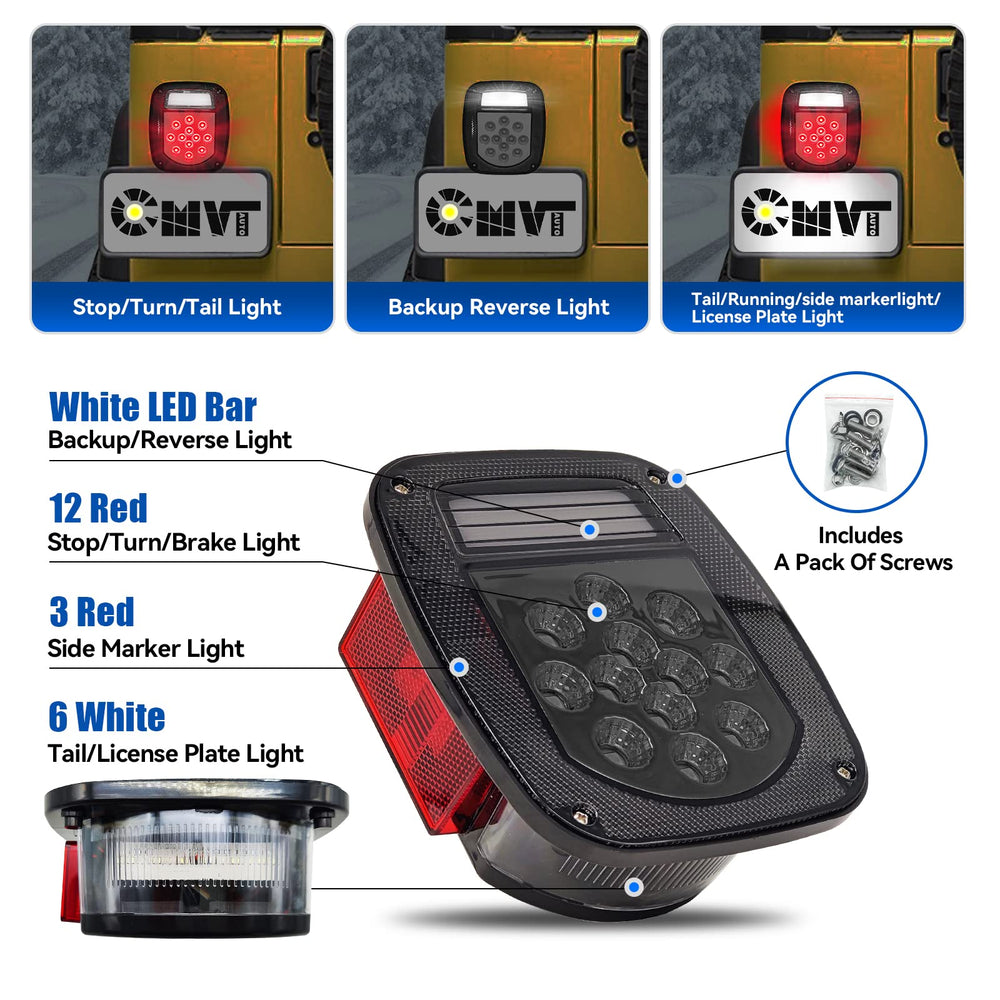 Direct-fit CMVT Auto tail light for CJ-5 and CJ-7 installation