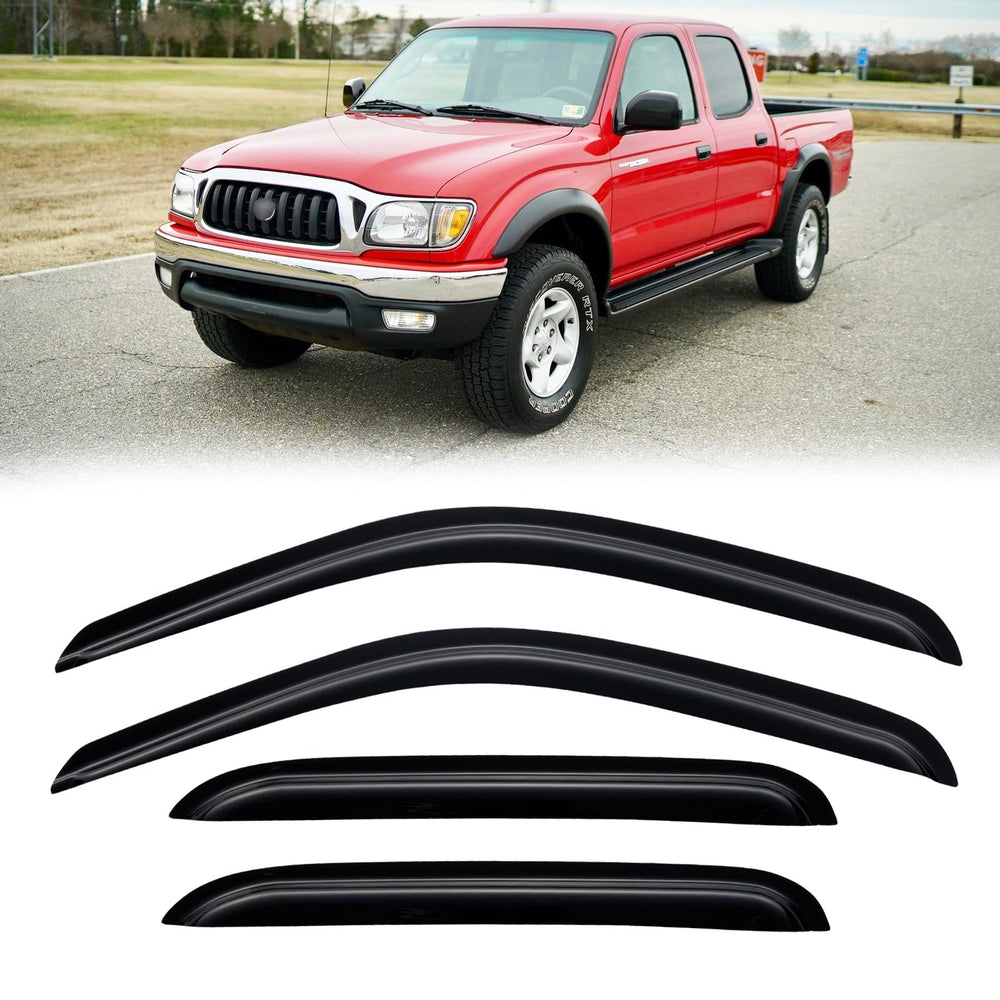 CMVT Auto package contents for Tacoma rain guards ready to install