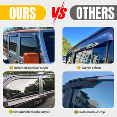 CMVT Auto Prius visor durable acrylic material resists cracking and chipping