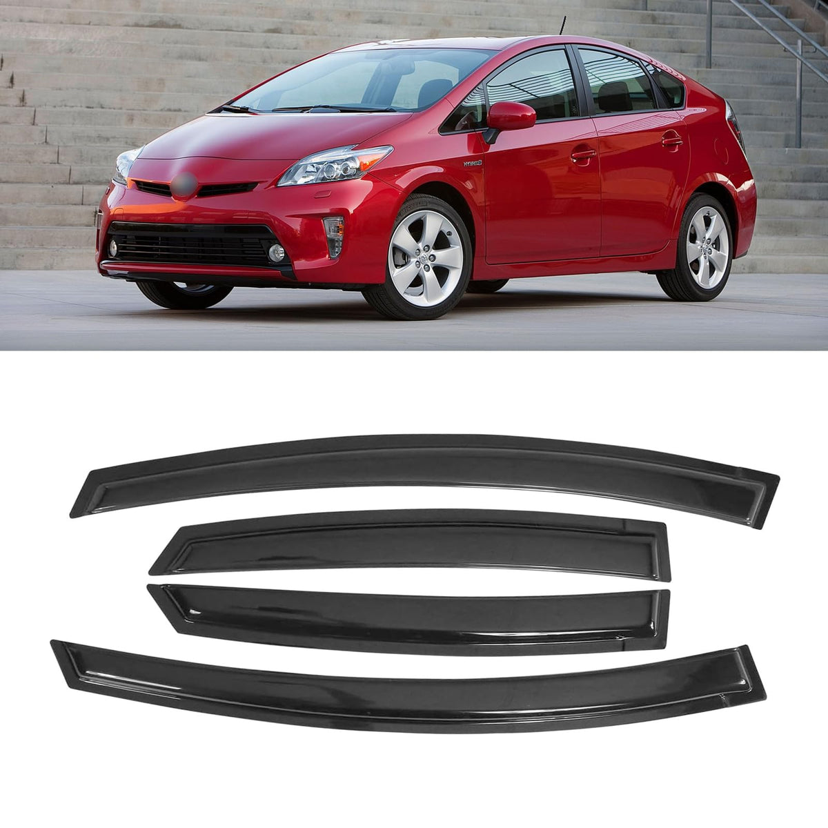 CMVT Auto Prius window visor outside mount protects from rain while allowing airflow