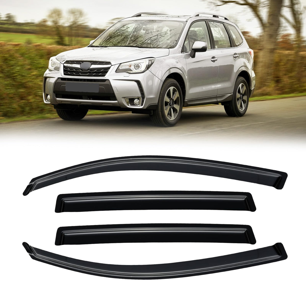 CMVT Auto rain guards for Subaru Forester protect from rain while improving airflow.