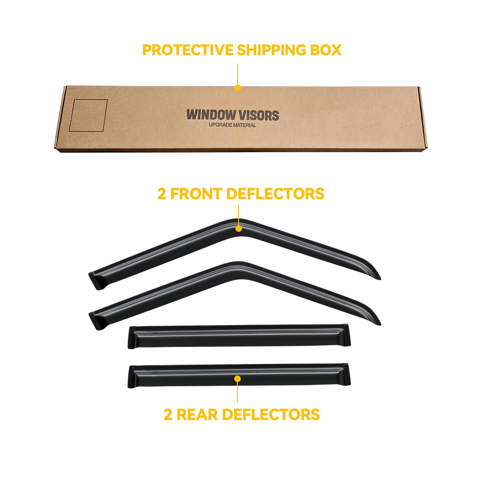 CMVT Auto window visors come with warranty and dedicated support.
