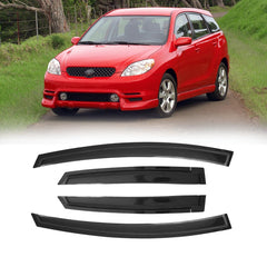 CMVT Auto window visor for Pontiac Vibe, out-channel design reduces wind noise and rain entry.