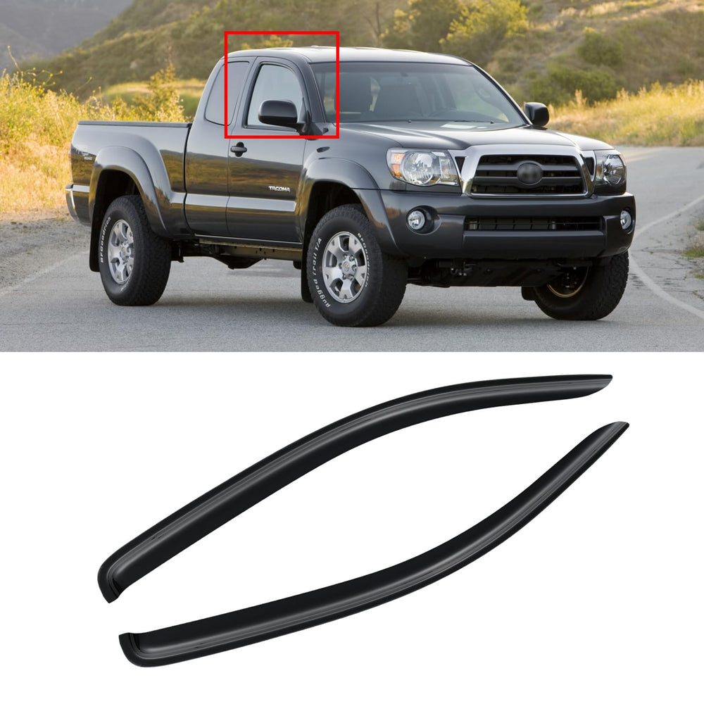CMVT Auto window visor for Toyota Tacoma rain guard pair improves rain protection and airflow