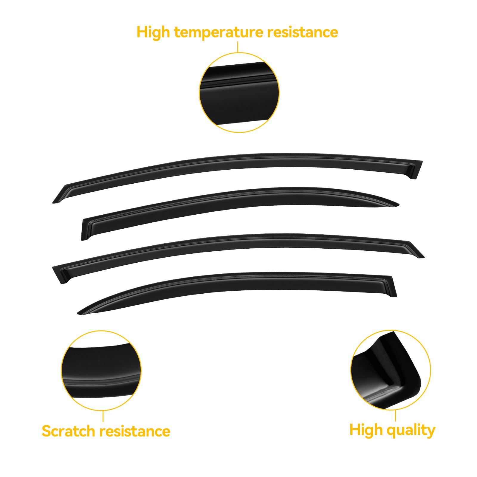 CMVT Auto window visors provide shaded visibility and enhanced ventilation on sunny days.