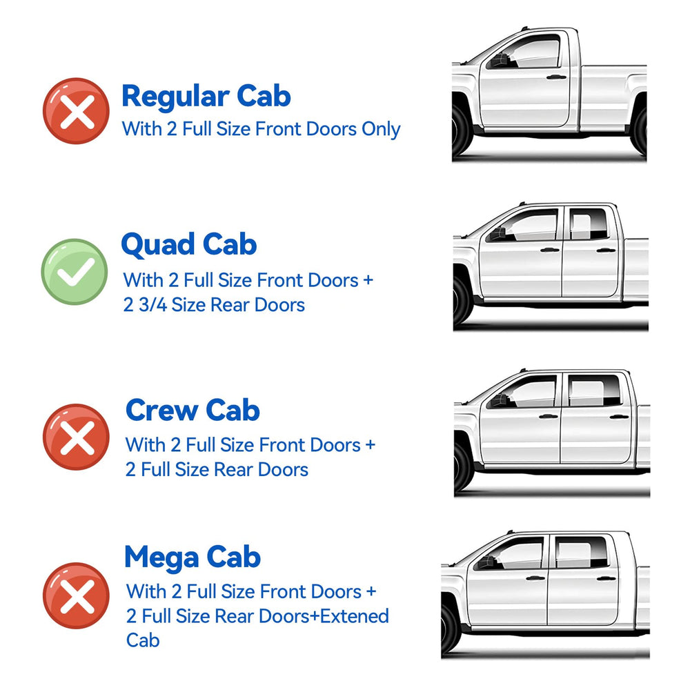 CMVT Auto window visors on a Dodge Ram 1500 quad cab, front-right for rain protection.