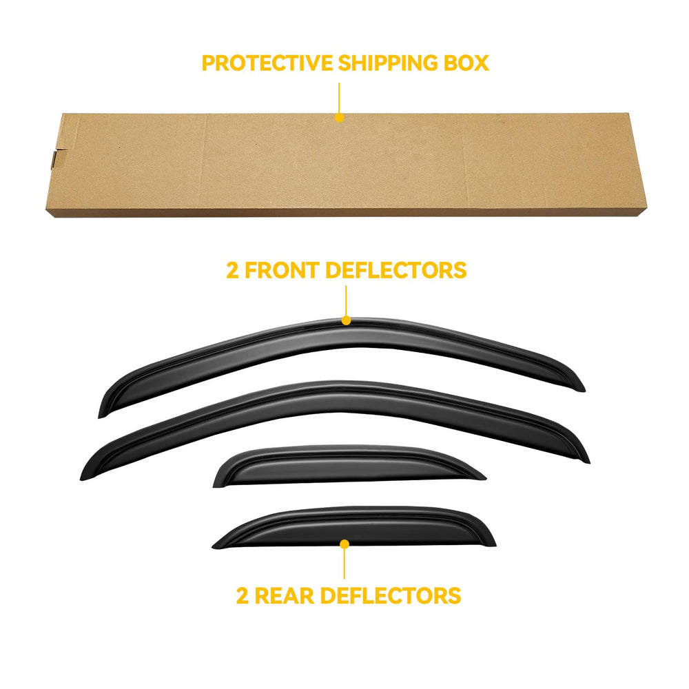 CMVT Auto rain guards package includes four visors for full coverage