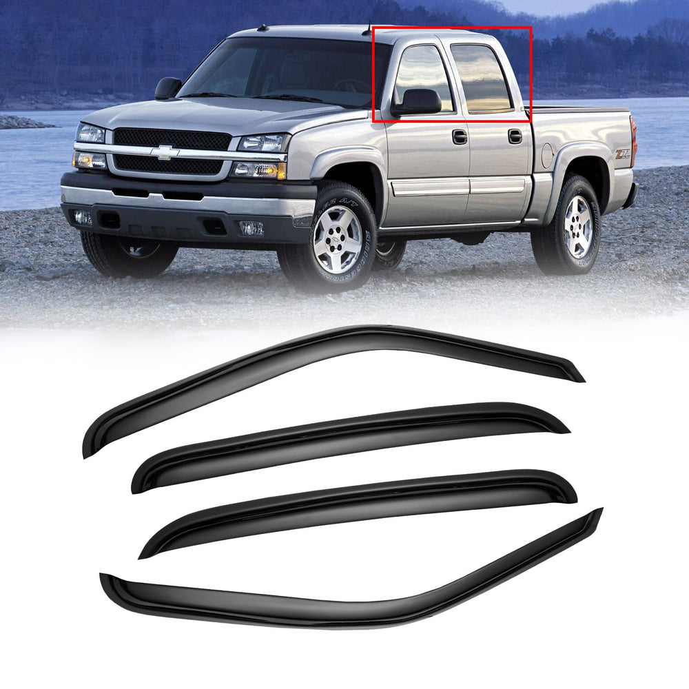 CMVT Auto window visors in smoke shade provide rain protection and airflow.